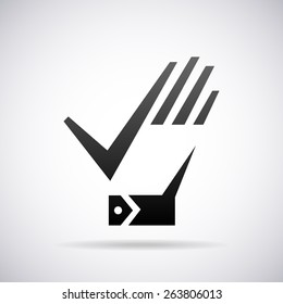 Vector hand logo  design template