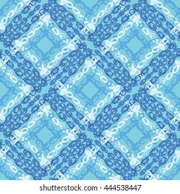 Vector hand made geometric seamless pattern. Allover pattern with ink grunge grid. Hand drawn seamless pattern. Abstract background with ethnic tartan.