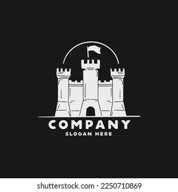 Vector hand made illustration Castle design