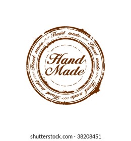 vector hand made quality stamp