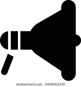 Vector hand mike icon on white background. eps 10 hand mike  icon.