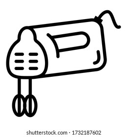vector hand mixer with line style