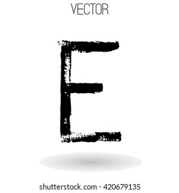 Vector Brush Strokes Hand Drawn Alphabet Stock Vector (Royalty Free ...