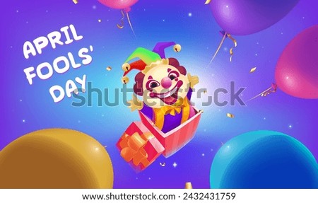 Vector hand painted April Fool's Day celebration banner horizontal template