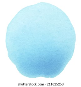 vector hand painted blue watercolor stain