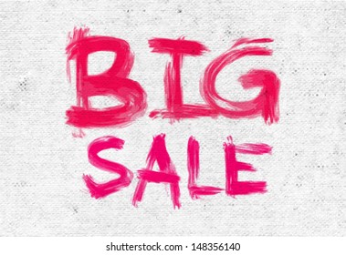 Vector hand painted grungy text on canvas 