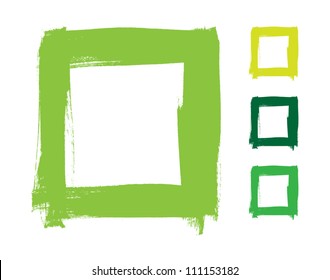Vector hand painted square frame