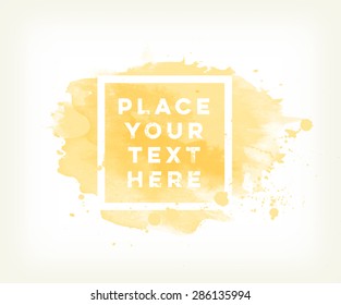 Vector hand painted watercolor  background template
