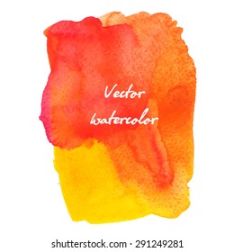 Vector hand painted watercolor background template