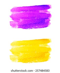 vector hand painted watercolor banners