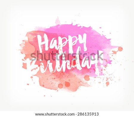 Vector Hand Painted Watercolor Greeting Card Stock Vector (Royalty Free ...