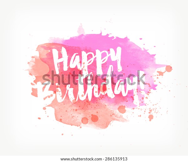 Vector Hand Painted Watercolor Greeting Card Stock Vector (Royalty Free ...