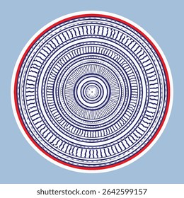 vector hand painting cretive round art design for  watercolor drawn modern geometric ceramic plate pattern design, wall decor, poster, print, cover, hat, geometric, creative home decor, t shirt