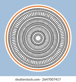 vector hand painting cretive round art design for  watercolor drawn modern geometric ceramic plate pattern design, wall decor, poster, print, cover, hat, geometric, creative home decor, t shirt