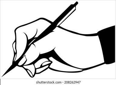 Vector Hand Pen Stock Vector (Royalty Free) 208262947 | Shutterstock