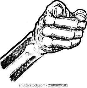 punto de mano vectorial, ilustración, dibujo