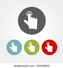 Vector hand pointer flat icons
