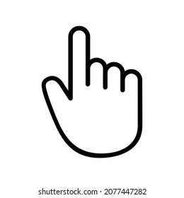 vector hand pointer icon in outline style