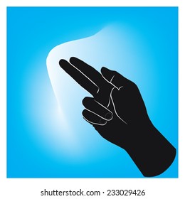Vector hand of pointing with fingers.