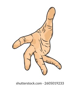 vector hand pose open with the intention of grabbing