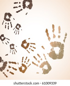 the vector hand print abstract color background eps 10