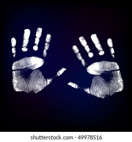 Vector hand prints.