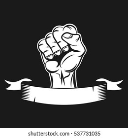 Vector Hand with ribbon