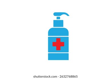 a vector hand sanitizer bottle isolated on white background