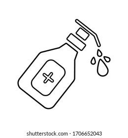 
Vektorillustration Hand Sanitizer Symbol, um die Hände sauber vor Bakterien und Viren zu halten, mit dem eps10-Format