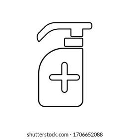 
Vektorillustration Hand Sanitizer Symbol, um die Hände sauber vor Bakterien und Viren zu halten, mit dem eps10-Format