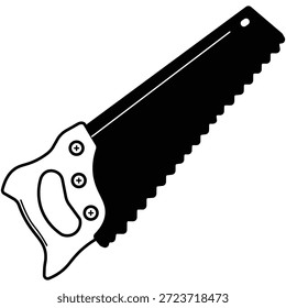 Icono de sierra de mano de Vector, Imagen de Vector.