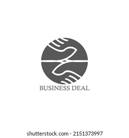 vector of hand shake deal symbol geometric design