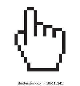 vector hand sign isolated on white