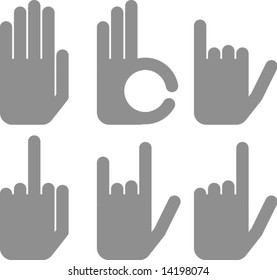 signos de mano vectorial