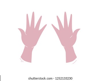 Vector hand. Simply flat Illustration. Style. Digital. 