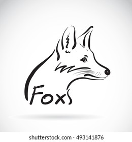 Vector of hand sketch a fox on a white background. Animal design