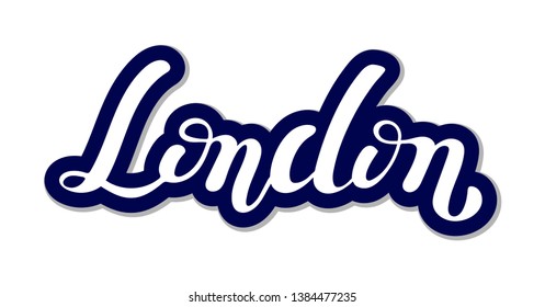 Vector hand sketched London text. Text design for banner templates, cards, covers, invitations, posters. Eps 10 