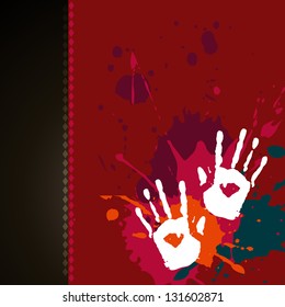 vector hand splash background with space for your text