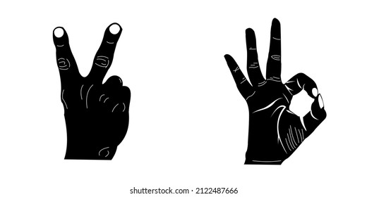 vector hand symbol, for background and other designs. simple vector illustration.