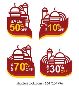 vector hand tags islamic sale 