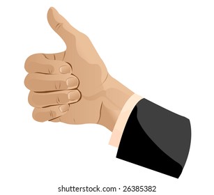 Vector hand with thumb up