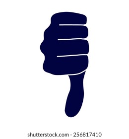 Vector hand with thumb down icon