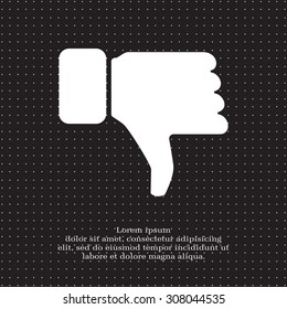 Vector hand with thumb down icon