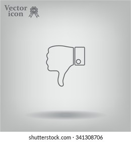 Vector hand with thumb down icon