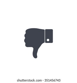 Vector hand with thumb down icon