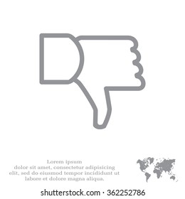 Vector hand with thumb down icon