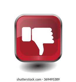 Vector hand with thumb down icon