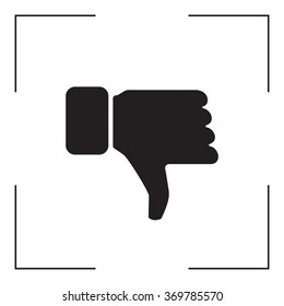 Vector hand with thumb down icon