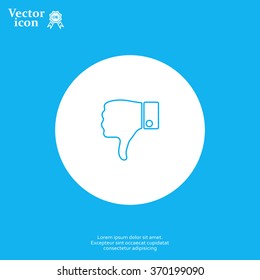 Vector hand with thumb down icon