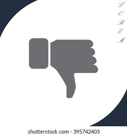 Vector hand with thumb down icon